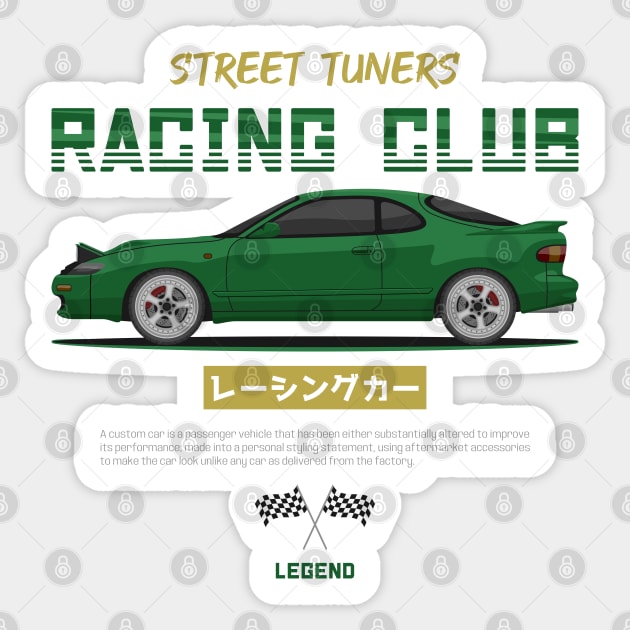 Tuner Green MK5 Celica Superior JDM Sticker by GoldenTuners